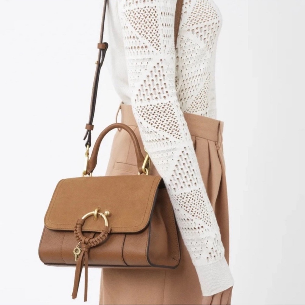 See By Chloe Tan Crossbody Bag with Gold Hardware